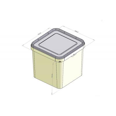 Пластмасова квадратна кофа - 10л